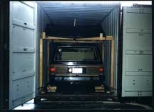 Jeep Cherokee in container