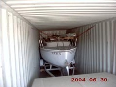 Boat in container